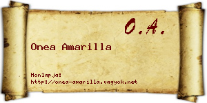 Onea Amarilla névjegykártya